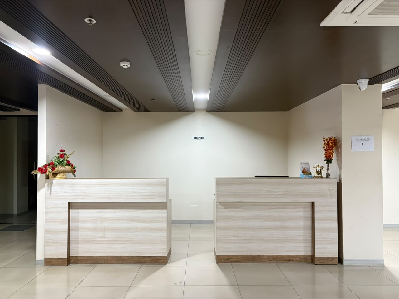 The reception area at Smithara Dental Care with two front desks